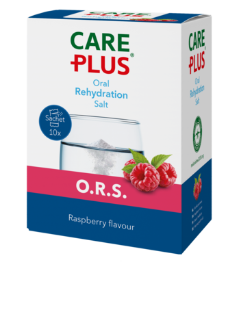 Care Plus® O.R.S. - Oral Rehydration Salt - Raspberry - 10 Sachets